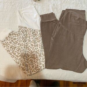 Old Navy Maternity Joggers - Leopard and Brown
